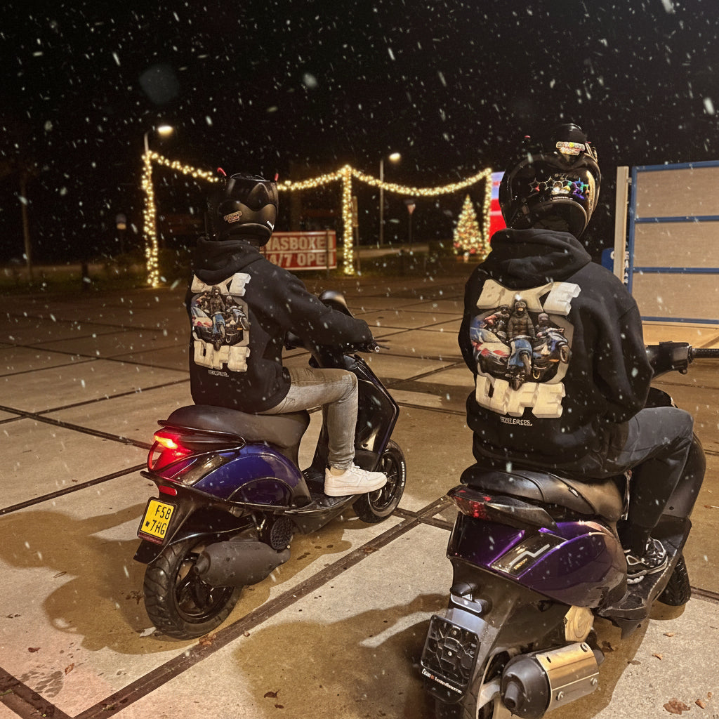 BikeLife Hoodie - Zwart/Wit - BikeLife Kleding