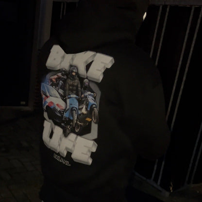 BikeLife Hoodie - Zwart/Wit - BikeLife Kleding