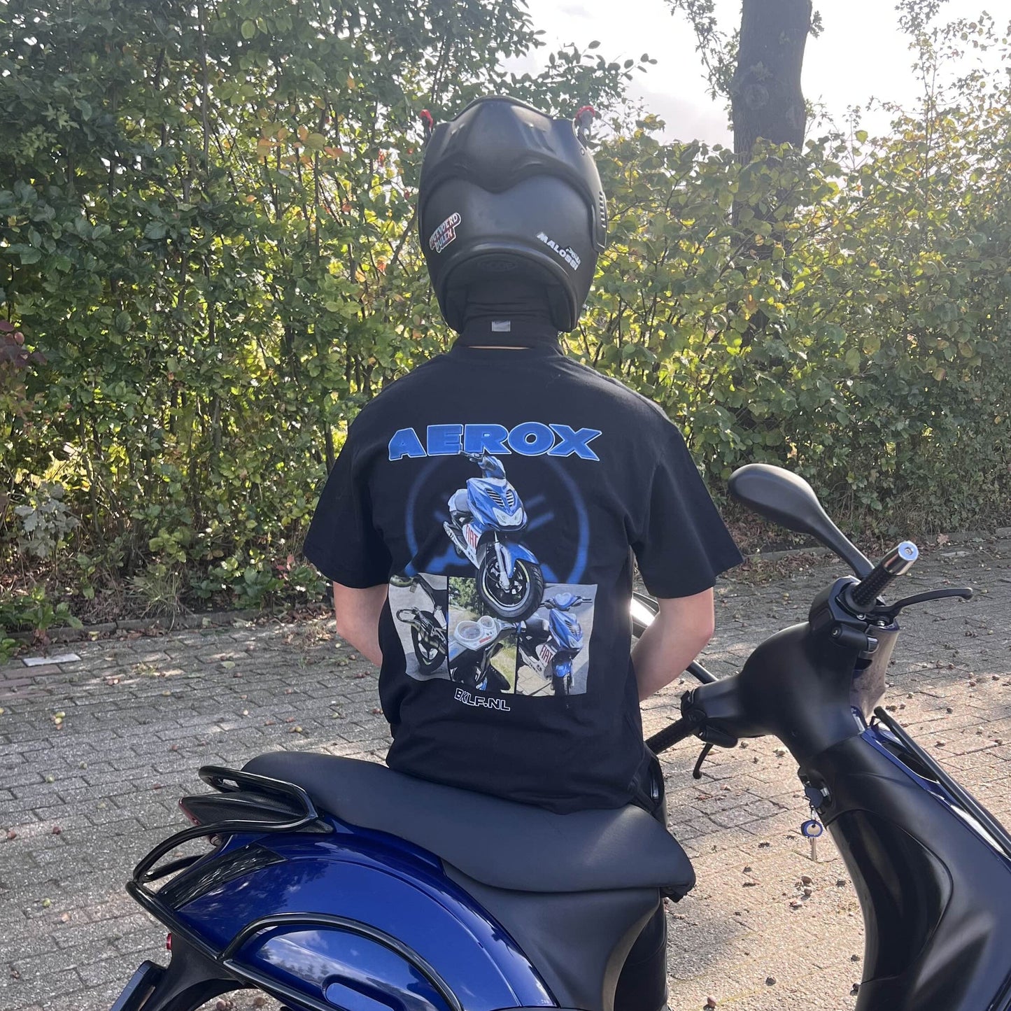 Yamaha Aerox T-Shirt – Blauw - BikeLife Kleding
