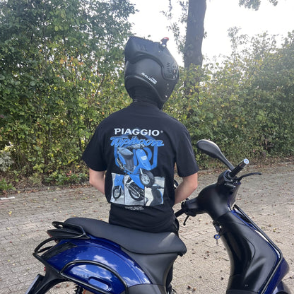 Piaggio Typhoon T-Shirt – Blauw - BikeLife Kleding