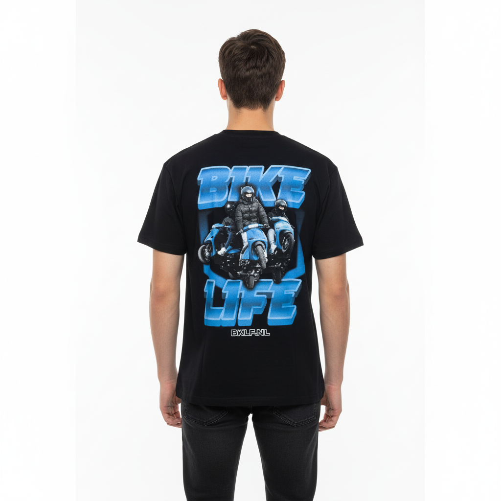 BikeLife T-Shirt 2.0 (Type 3) – Blauw - BikeLife Kleding