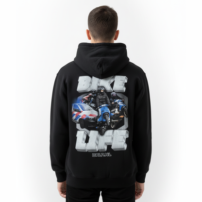 BikeLife Hoodie - Zwart/Wit - BikeLife Kleding