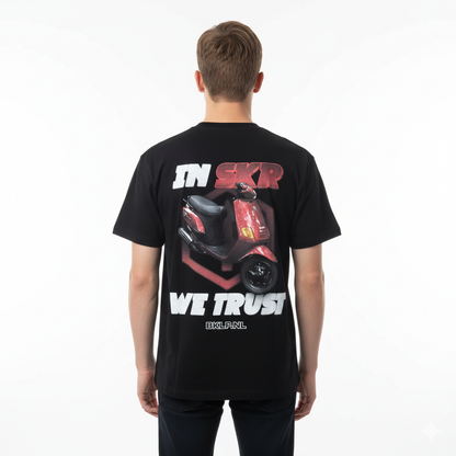 In SKR We Trust T-Shirt – Rood - BikeLife Kleding