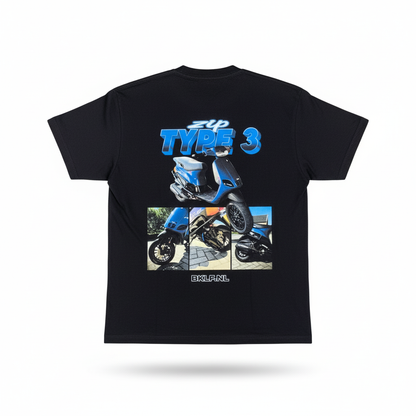 Zip Type 3 T-Shirt – Donkerblauw - BikeLife Kleding