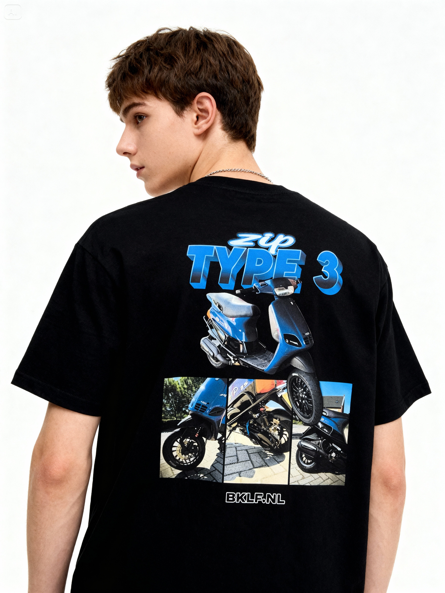 Zip Type 3 T-Shirt – Donkerblauw - BikeLife Kleding