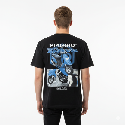 Piaggio Typhoon T-Shirt – Blauw - BikeLife Kleding